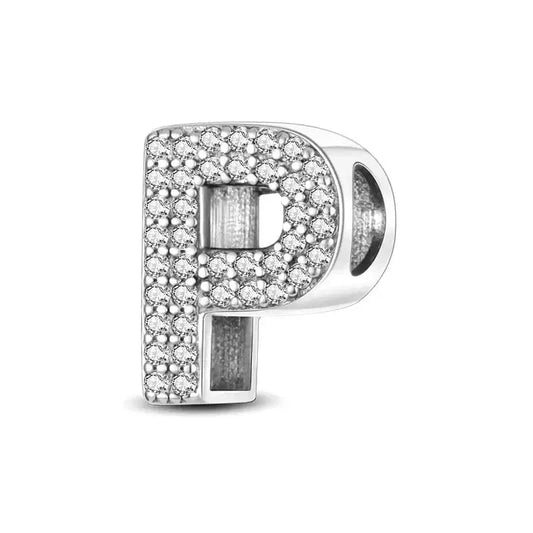diamond letter p charm