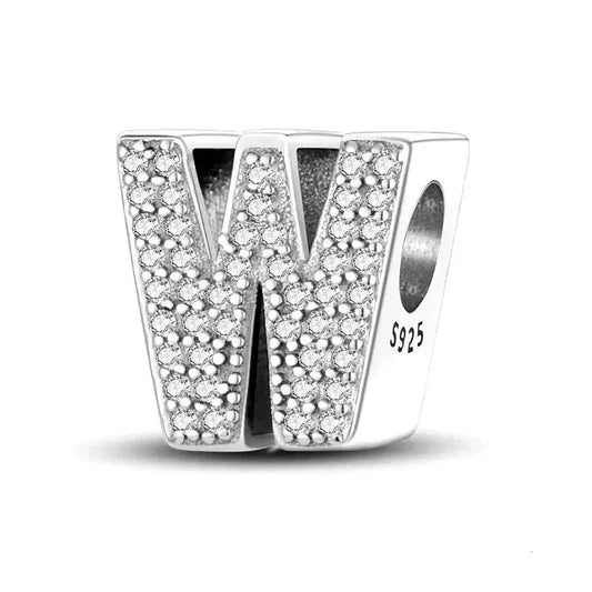 Diamond Letter W Charm