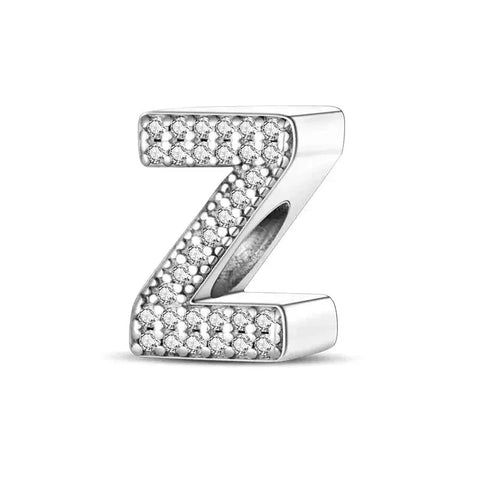Diamond Letter Z Charm - Diamond Letter Z Charm