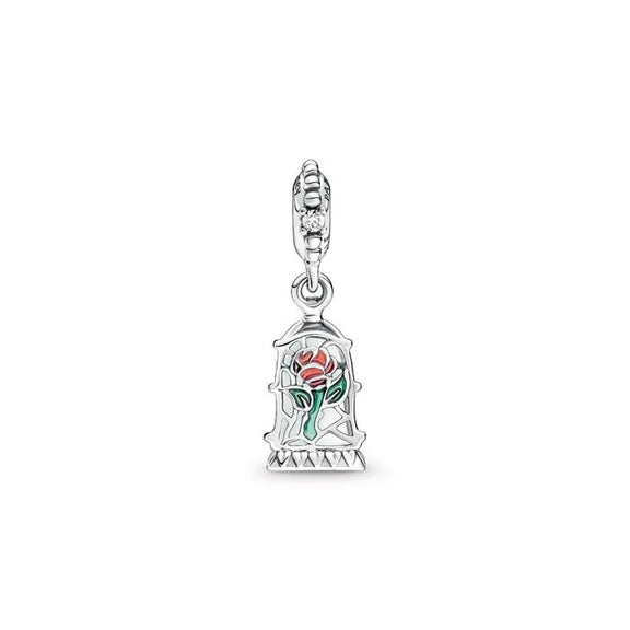 Disney, Beauty and the Beast Enchanted Rose Dangle Charm - Disney Beauty and the Beast Enchanted Rose Dangle Charm - Charming dangle of the enchanted rose from Beauty and the Beast, a magical addition.