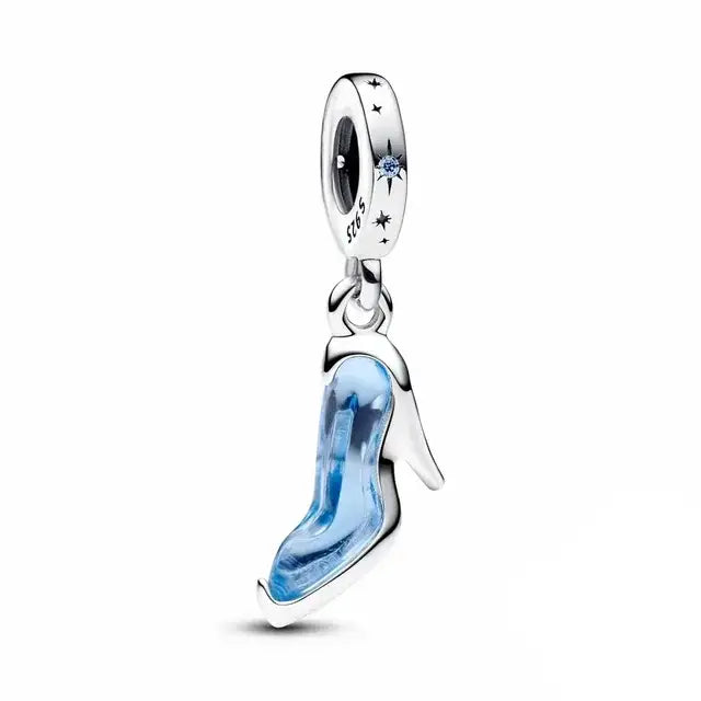 Disney Cinderella's Glass Slipper Dangle Charm - Cinderella-inspired slipper charm, ideal for fairytale lovers.