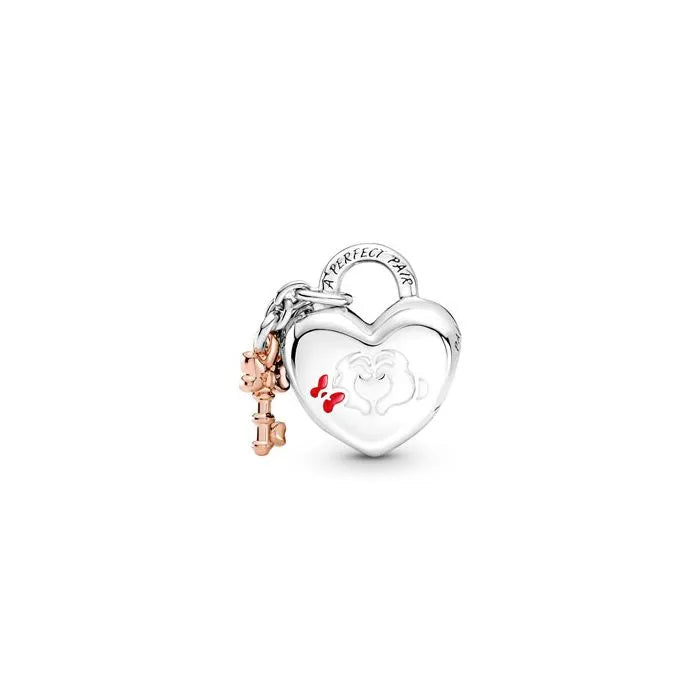 Disney- Mickey Mouse & Minnie Mouse Padlock Charm