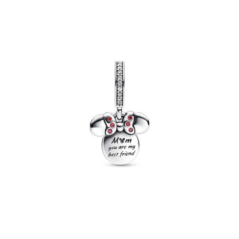 Disney Minnie Mouse Silhouette Double Dangle Charm - Minnie Mouse silhouette dangle, a charming Disney piece.