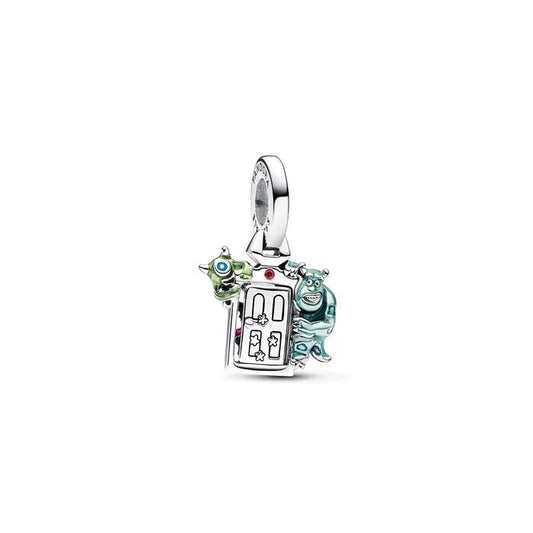 Disney Pixar Monsters Inc Door Dangle Charm - Door charm inspired by Monsters, Inc., a quirky addition to bracelets.