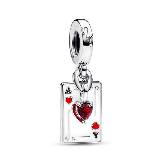 Disney Villains Queen of Hearts Double Dangle Charm - Double dangle charm featuring the Queen of Hearts, perfect for Disney Villains fans.