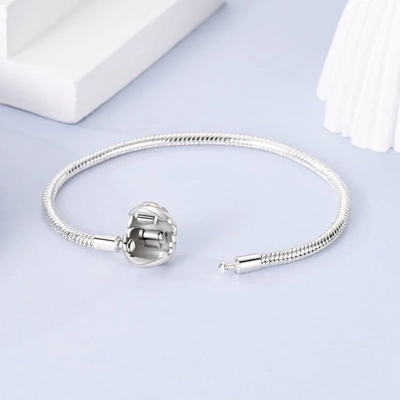 Best Friend Paw Sterling Silver Snake Chain Charm Bracelet - Best Friend Paw Sterling Silver Snake Chain Charm Bracelet