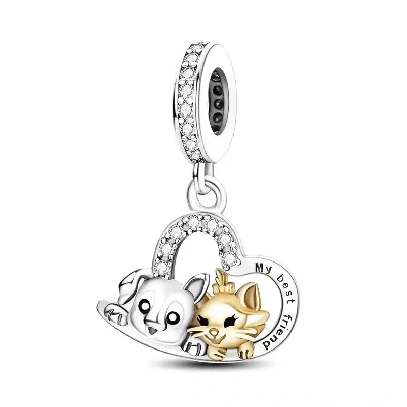 dog-cat-charm fits Pandora bracelet affordable charm Jewelry