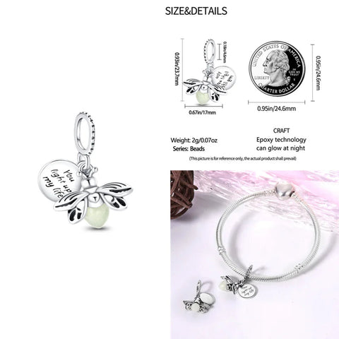 Glow-in-the-dark Firefly Dangle Charm