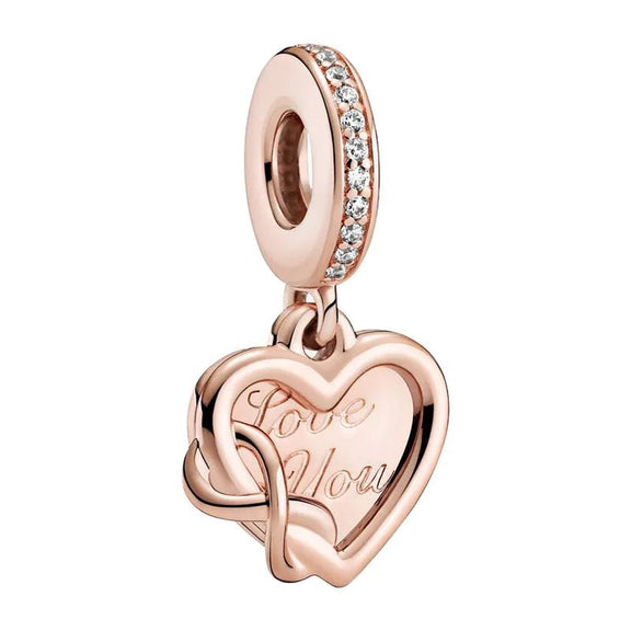 Pacifier Charm Sweet Baby Keepsake for Pandora Bracelets - Pacifier charm in rose gold, fits Pandora bracelets