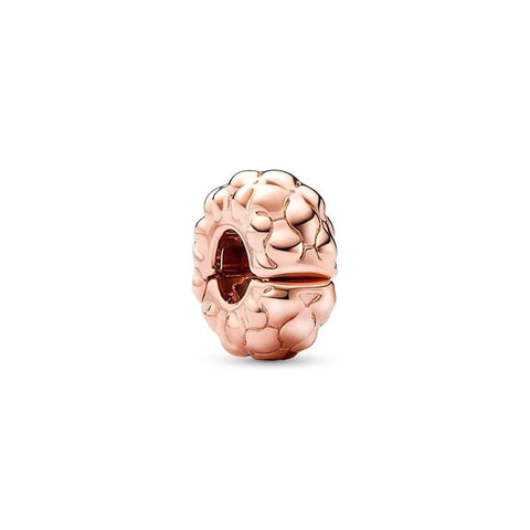 Chic Rose Gold Clip Charm with Textured Design - Chic Rose Gold Clip Charm with Textured Design
