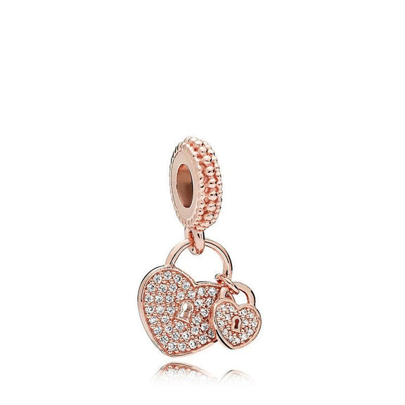 Love You Charm Sentimental Expression for Pandora Bracelets - Love You charm in rose gold with "Love You" inscription, fits Pandora bracelets