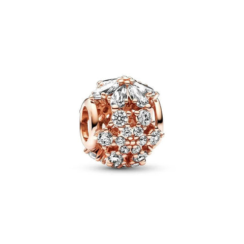 Stunning Rose Gold Diamond Charm - Rose gold charm with sparkling diamonds