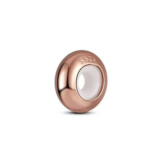 Sleek Rose Gold Spacer Charm - Rose gold spacer charm with smooth finish