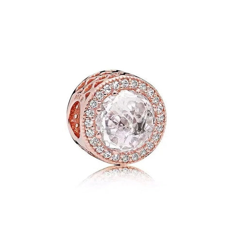 Dazzling Rose Gold Crystal Charm - Dazzling Rose Gold Crystal Charm