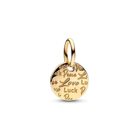 Gold Inspirational Quote Charm - Gold Inspirational Quote Charm
