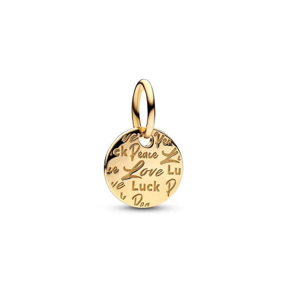 Gold Inspirational Quote Charm - Gold inspirational quote charm