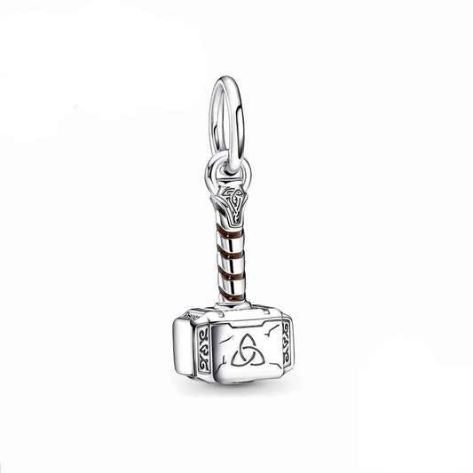 Thor's Hammer charm with intricate designs.