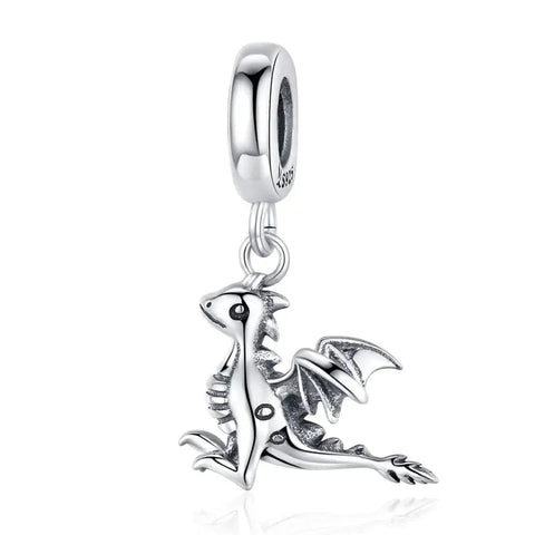 Silver Dragon Charm