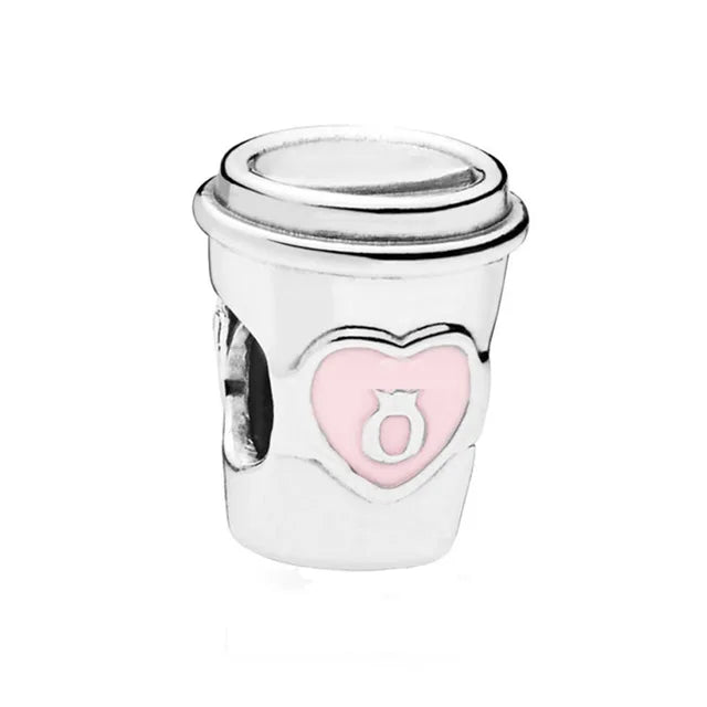 Drink to Go Charm - Fun drink charm shaped like a to-go cup, perfect for adding a playful touch to jewelry.