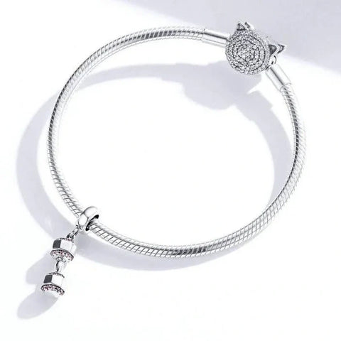 dumbell charm Jewelry Pandora fits bracelet affordable