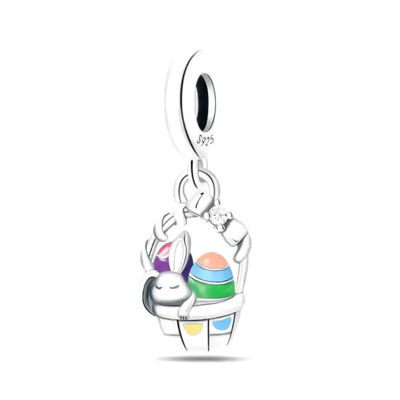 Easter Basket Charm - easter-basket-charm affordable fits Pandora bracelet Jewelry charm