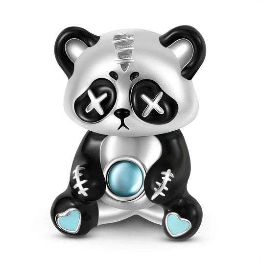jewlouli edgy punk panda pandora charm jewelry fits pandora bracelet