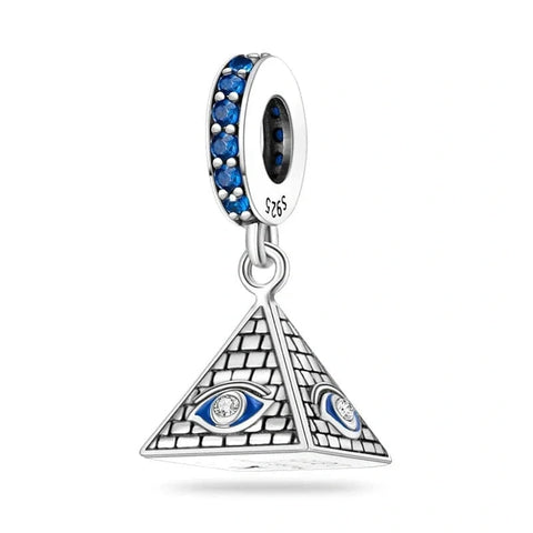 Egypt Pyramid Blue Eye Charm