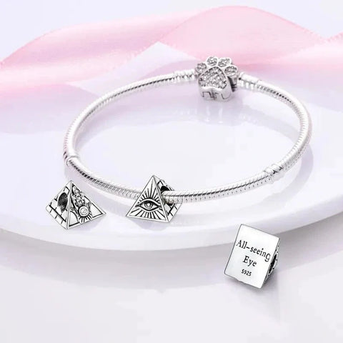 jewlouli egypt pyramid evil eye pandora charm jewelry fits pandora bracelet