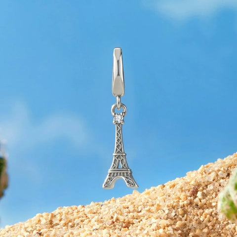 Eiffel Tower Silver Dangle Charm - Eiffel Tower Silver Dangle Charm