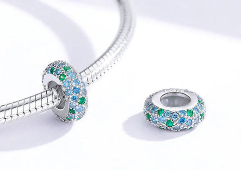 Blue and Green Gemstone Charm - Blue and Green Gemstone Charm