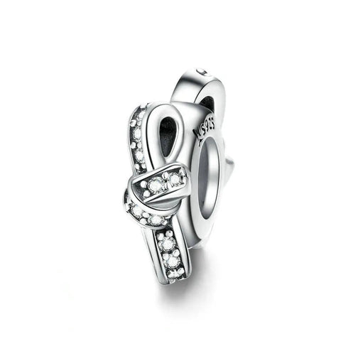 Elegant Bowknot Crystal Charm