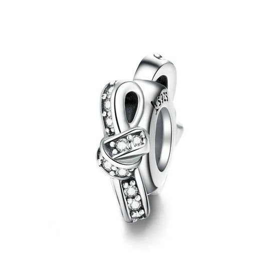 Elegant Bowknot Crystal Charm