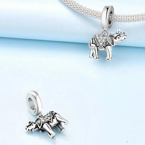 Elegant Elephant Dangle Charm