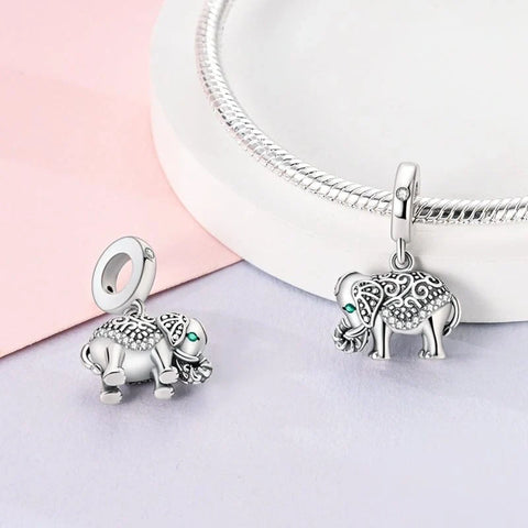 jewlouli elephant dangle pandora charm jewelry fits pandora bracelet