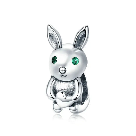 Emerald-Green Eye Bunny Charm - Emerald-Green Eye Bunny Charm