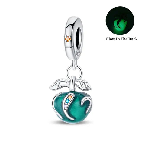 Glow in the Darl green Apple charm