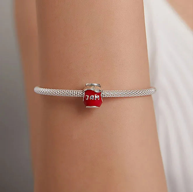 Red Jam Jar Charm