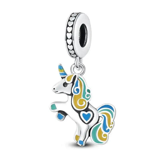 Colored Unicorn Charm