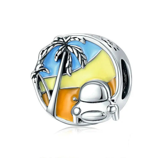 Travel Car with  Palms Colord Charm