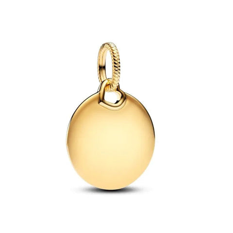 Engravable Round Tag Dangle Charm - Engravable Round Tag Dangle Charm