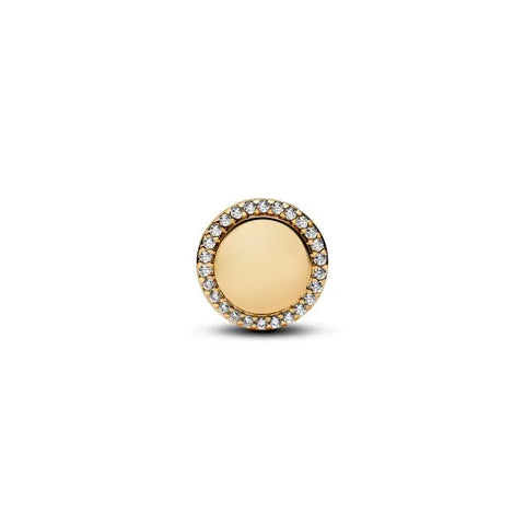Engravable Sparkling Button Charm