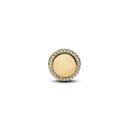 Engravable Sparkling Button Charm