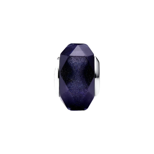 Faceted Blue Murano Glass Charm