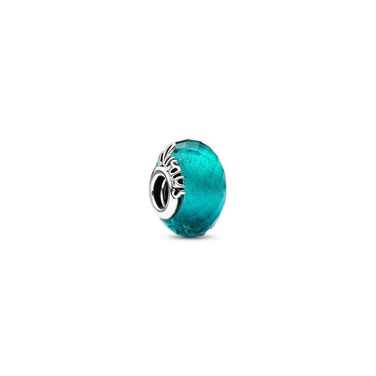 Faceted Murano glass friendship charm, adds a sparkling touch to charm bracelets for friends