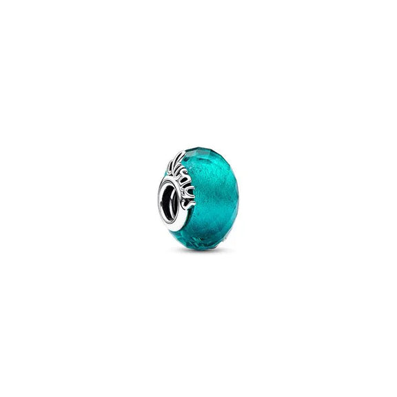 Faceted Murano Glass Friendship Charm - Faceted Murano glass friendship charm, adds a sparkling touch to charm bracelets for friends