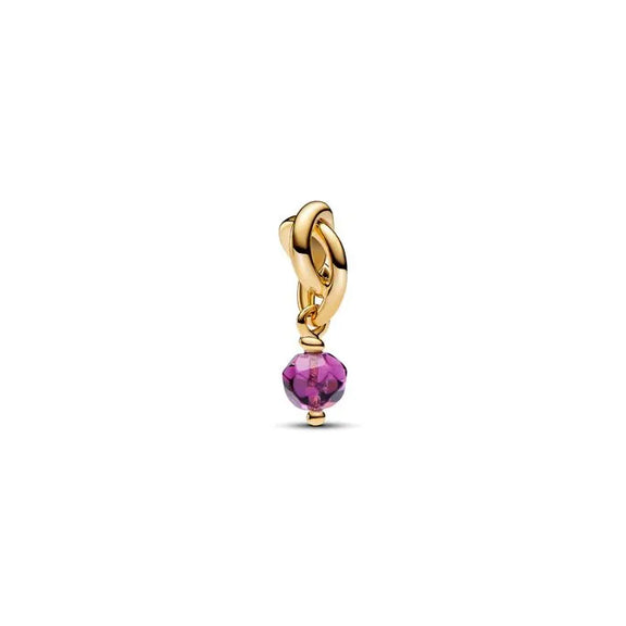 Faceted Purple Eternity Circle Dangle Charm - Pandora Shine - Purple eternity circle charm with faceted design, adds a touch of elegance and color to bracelets