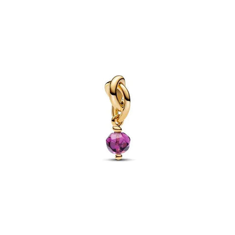 Faceted Purple Eternity Circle Dangle Charm - Faceted Purple Eternity Circle Dangle Charm