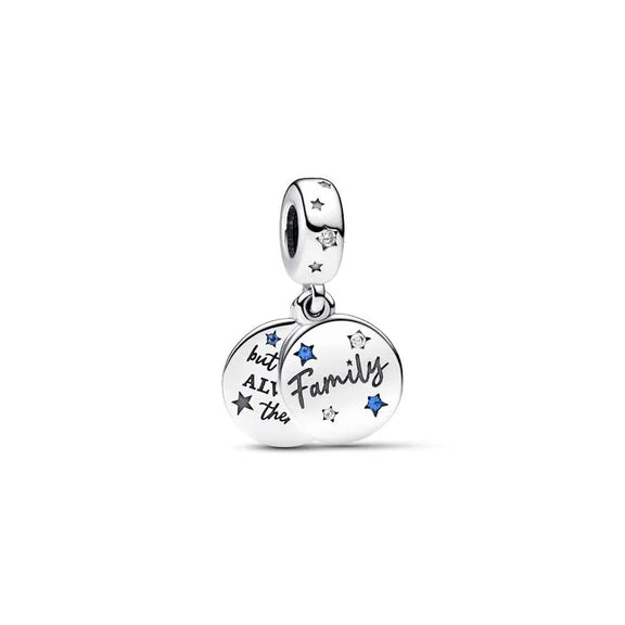 Family Love Double Dangle Charm - Sloth charm with hanging design, a cute and whimsical addition for charm collectors