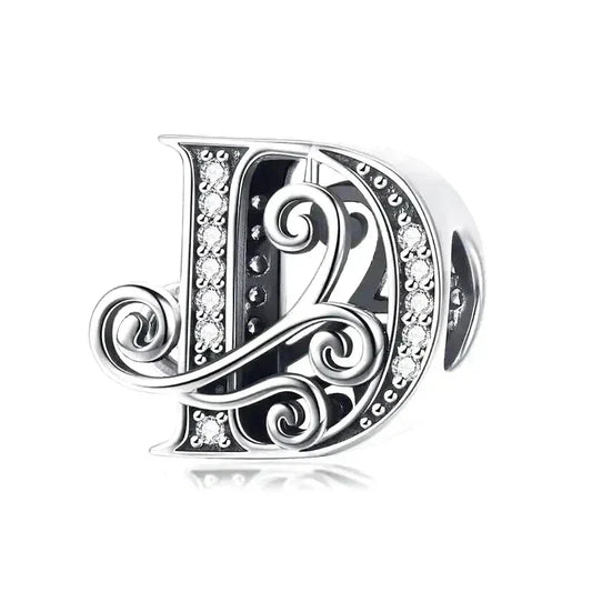 fancy letter d charm