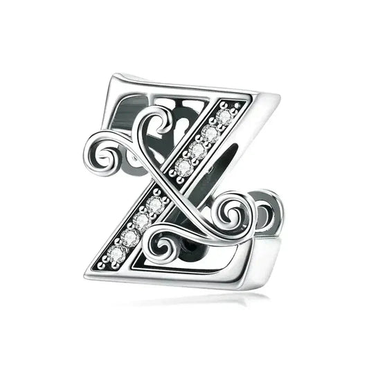 Fancy Letter Z Charm - Fits pandora Bracelet